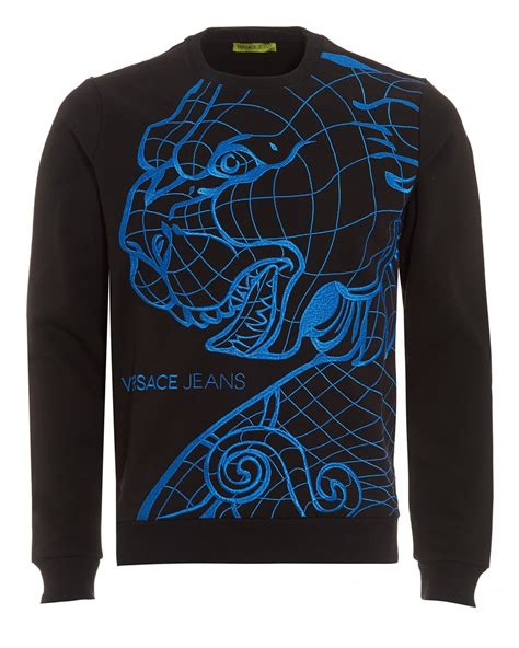 versace jeans embroidered tiger sweatshirt|Versace Jeans Couture embroidered.